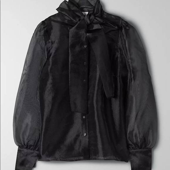 NWT Aritzia Babaton Bow Blouse - Picture 4 of 6